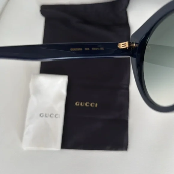 Gucci New Cat Eye Sunglasses GG 0325S Blue. Retail $435 Women’s Luxury. Eye … - Picture 5 of 8